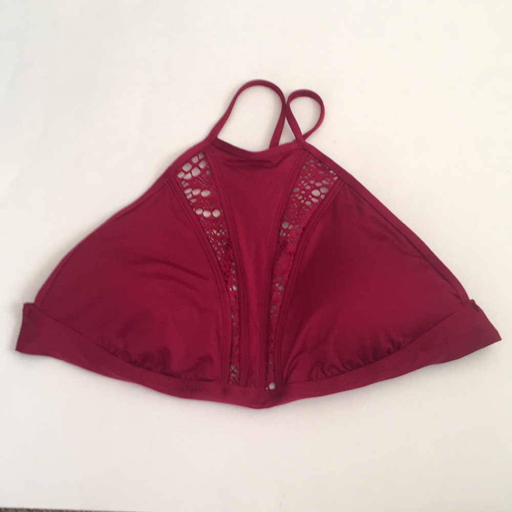 Mossimo D/DD burgundy bathing suit top